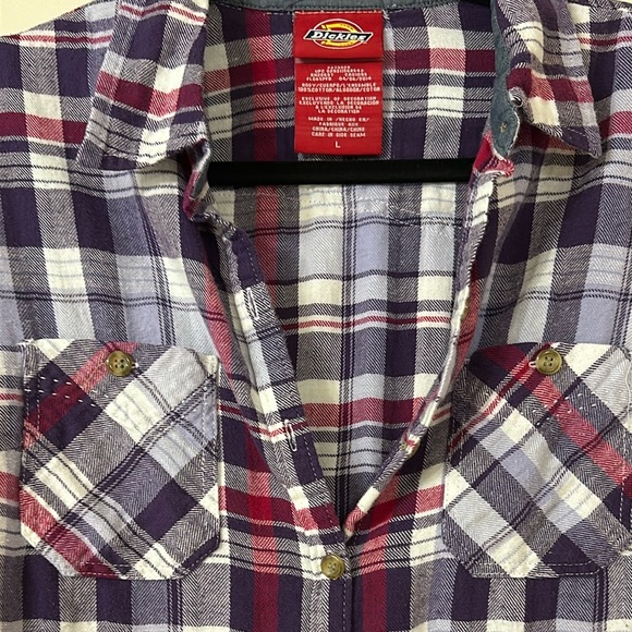 Dickies Women’s Button Down Flannel, Size L - Picture 4 of 4